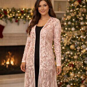 All That Glitters Duster - CHAMPAGNE